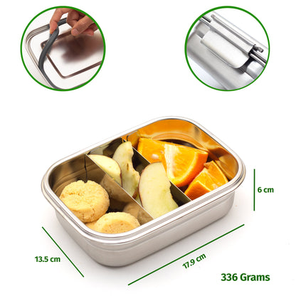 Clip-Vielfalt im Doppelpack: Edelstahl Brotdosen Bundle – Softclip 780ml & Hardclip 800ml - Edelstahl Lunchboxen von Sattvii®