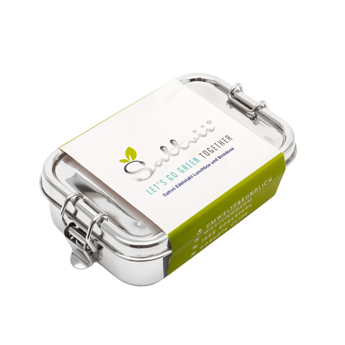 Bento box made of stainless steel with hard clip | 500ml
