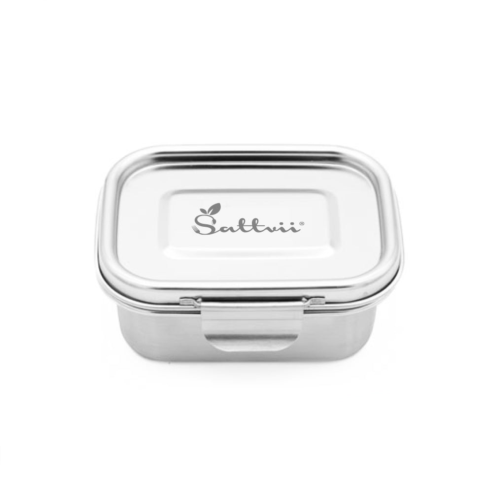 Edelstahl Brotdose mit Trennwand 550 ml - Edelstahl Lunchboxen von Sattvii®