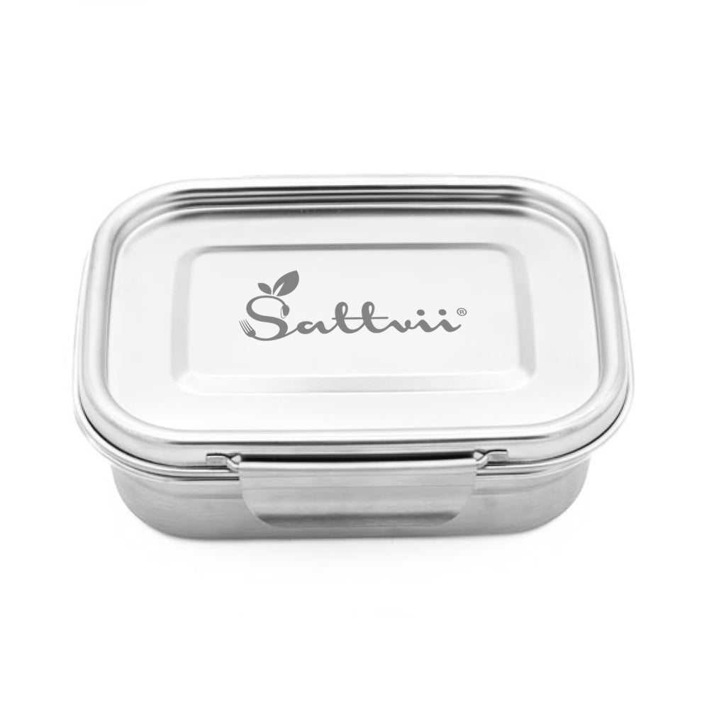 Edelstahl Brotdose mit Trennwand 780 ml - Edelstahl Lunchboxen von Sattvii®